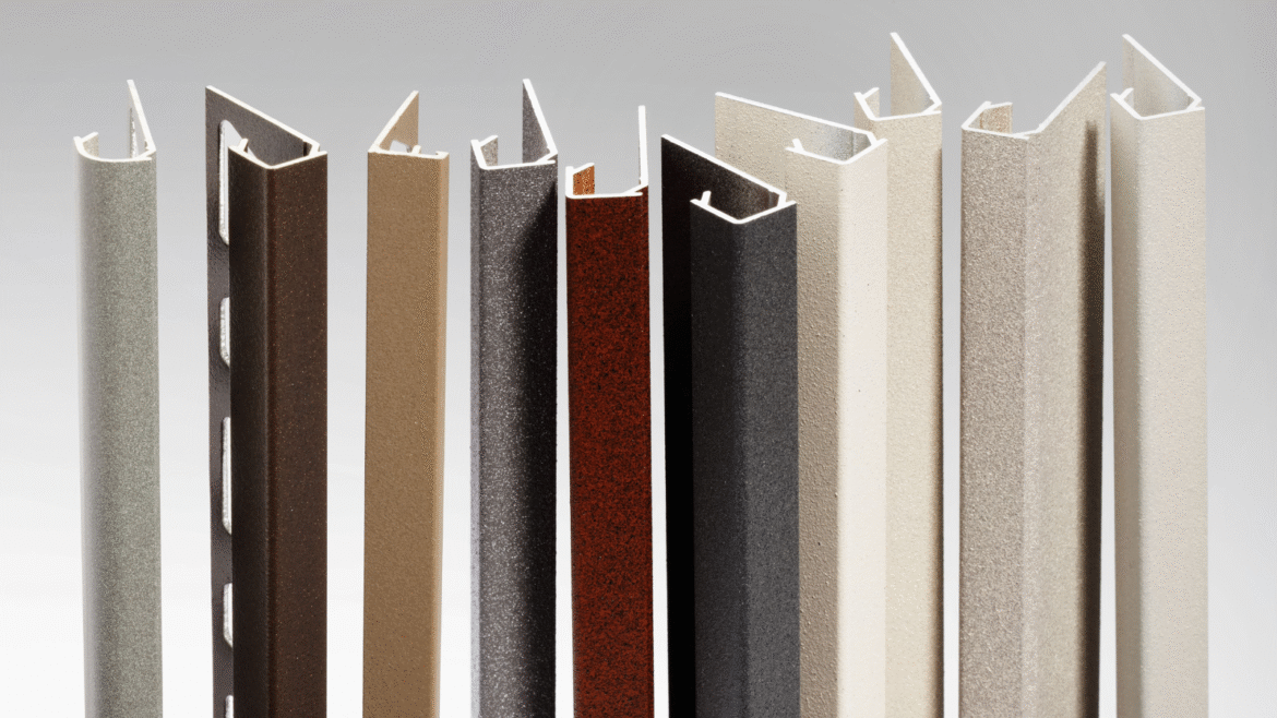 Schluter Systems range of powder coating for aluminium and stainless steel