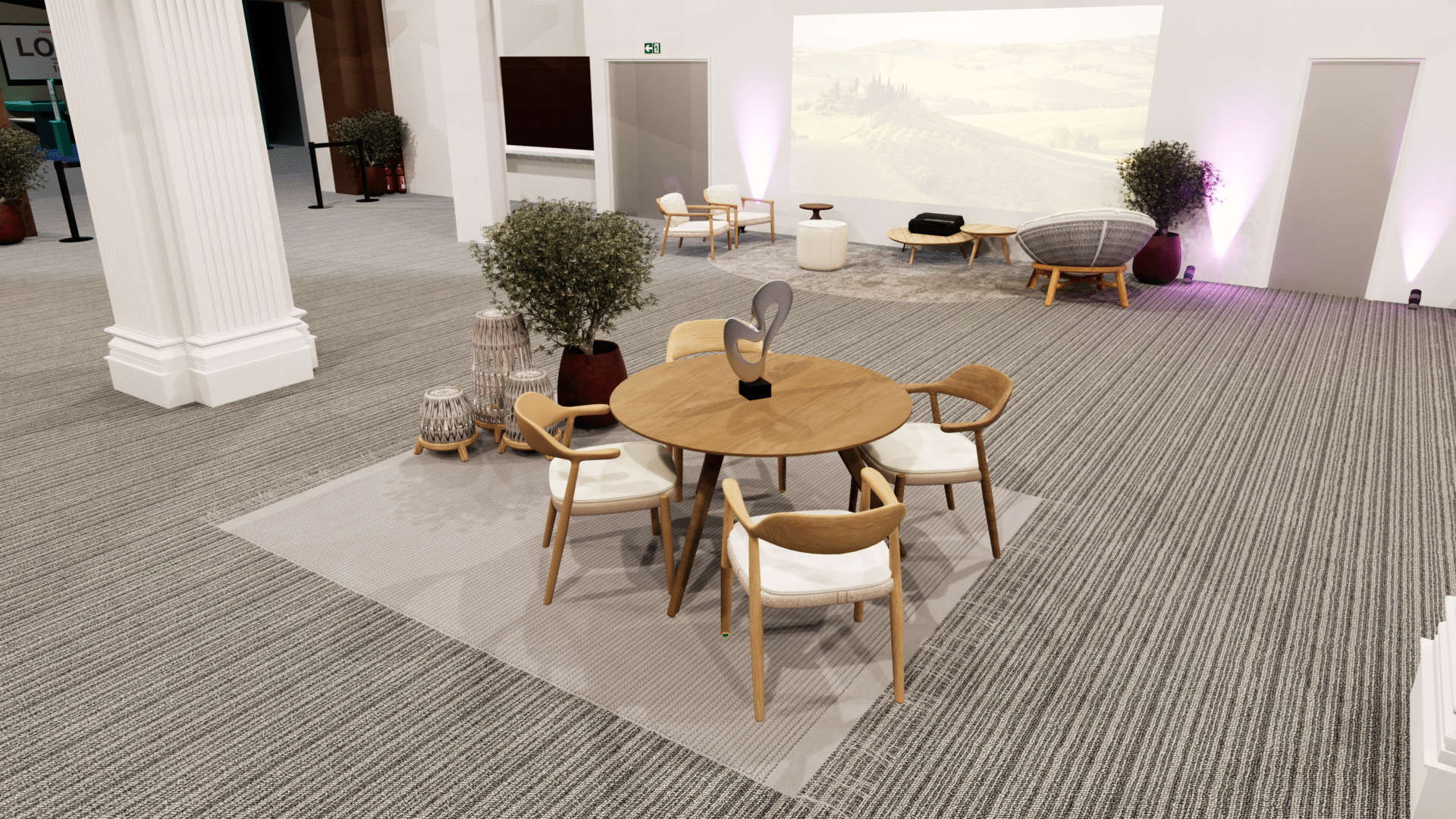 Sustainable hotel design featuring Moroso and Manutti furniture
