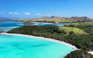 aerial view of Fijo archipelago the Yasawa Islands propesed site for One&Only resort