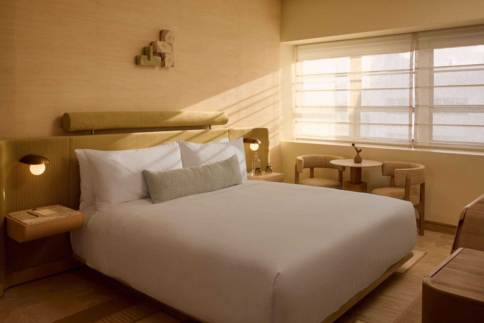 Tonal bedroom at Shelborne Hotel Miami