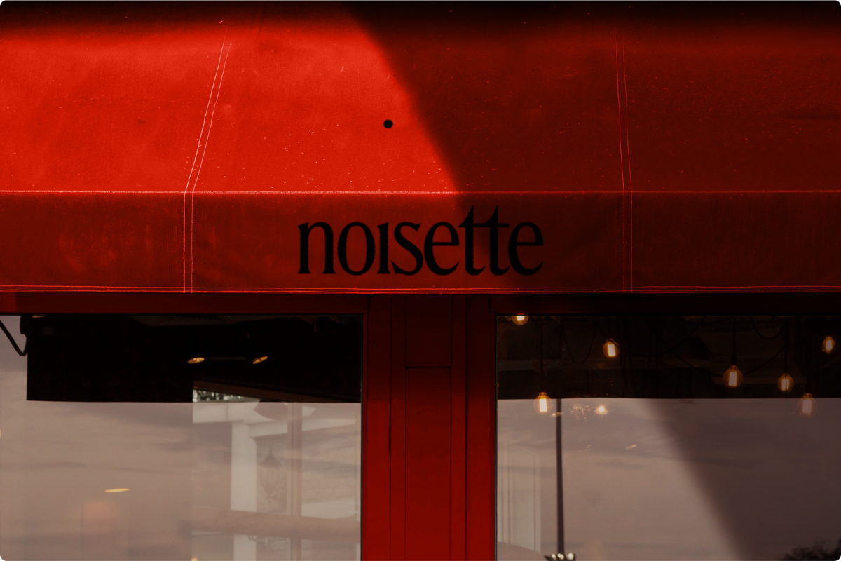header of Noisette restaurant at Faubourg 21