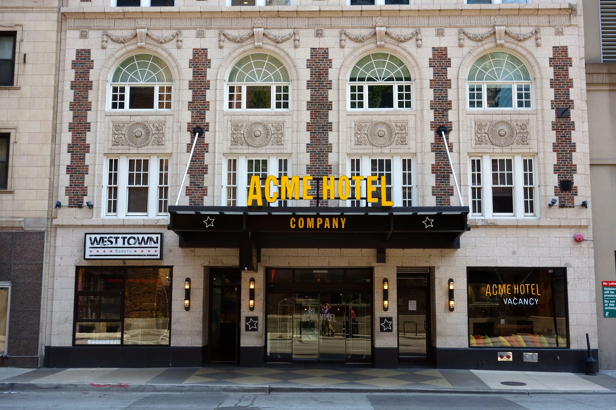 facade and entrance to ACME Hotel Chicago
