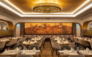 Royal Nawaab Pyramid: A New Landmark Dining Destination with wallcoverings by Newmor