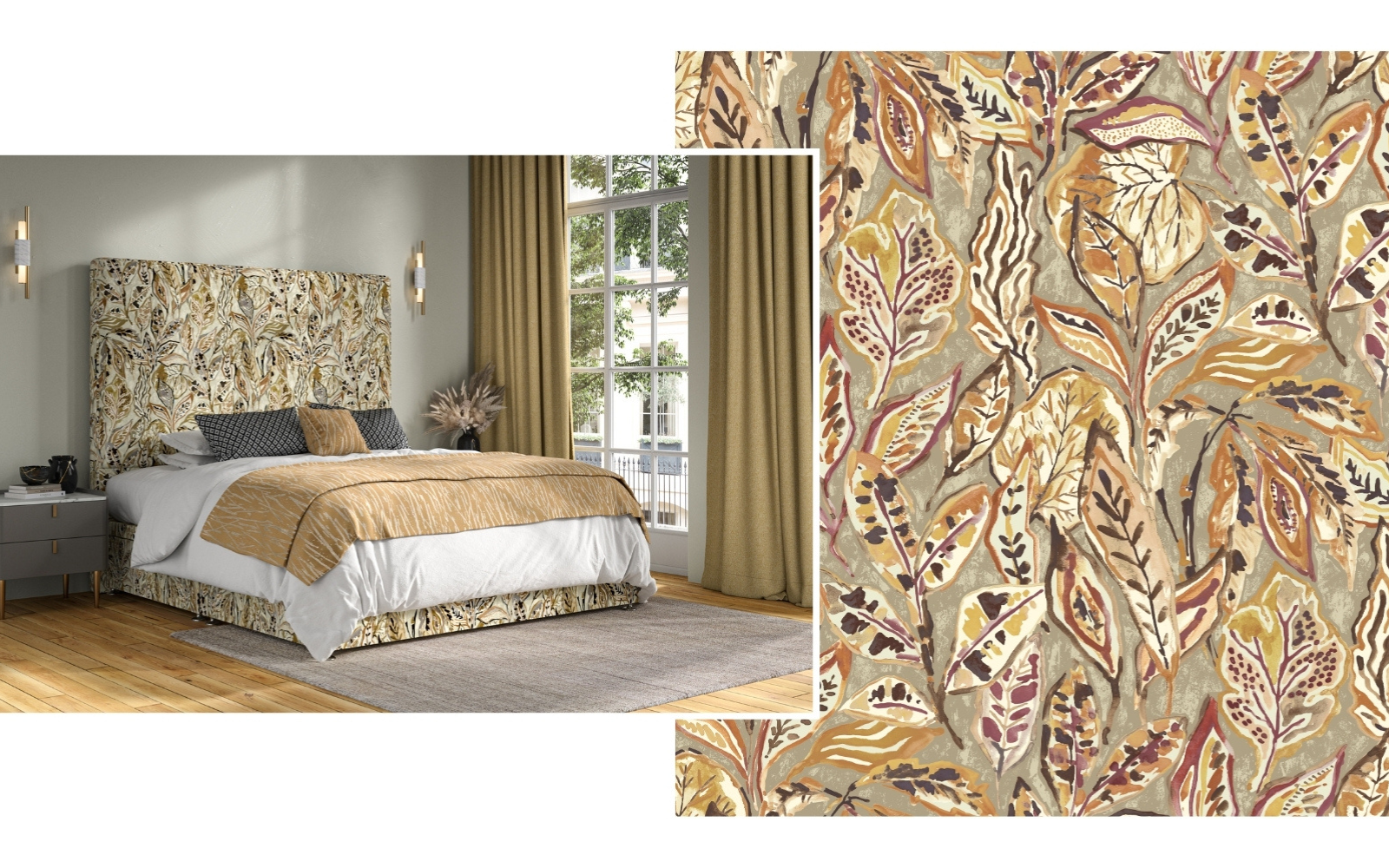 Habitat Nutmeg print from Edmund Bell Hacienda print collection.