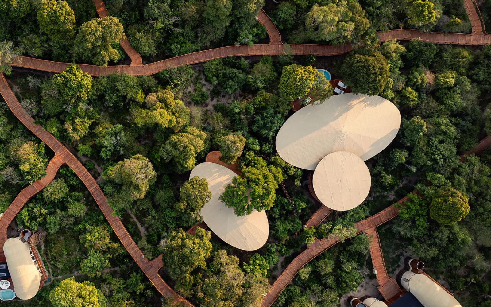 Birds eye view of Ritz-Carlton Masai Mara Safari Camp