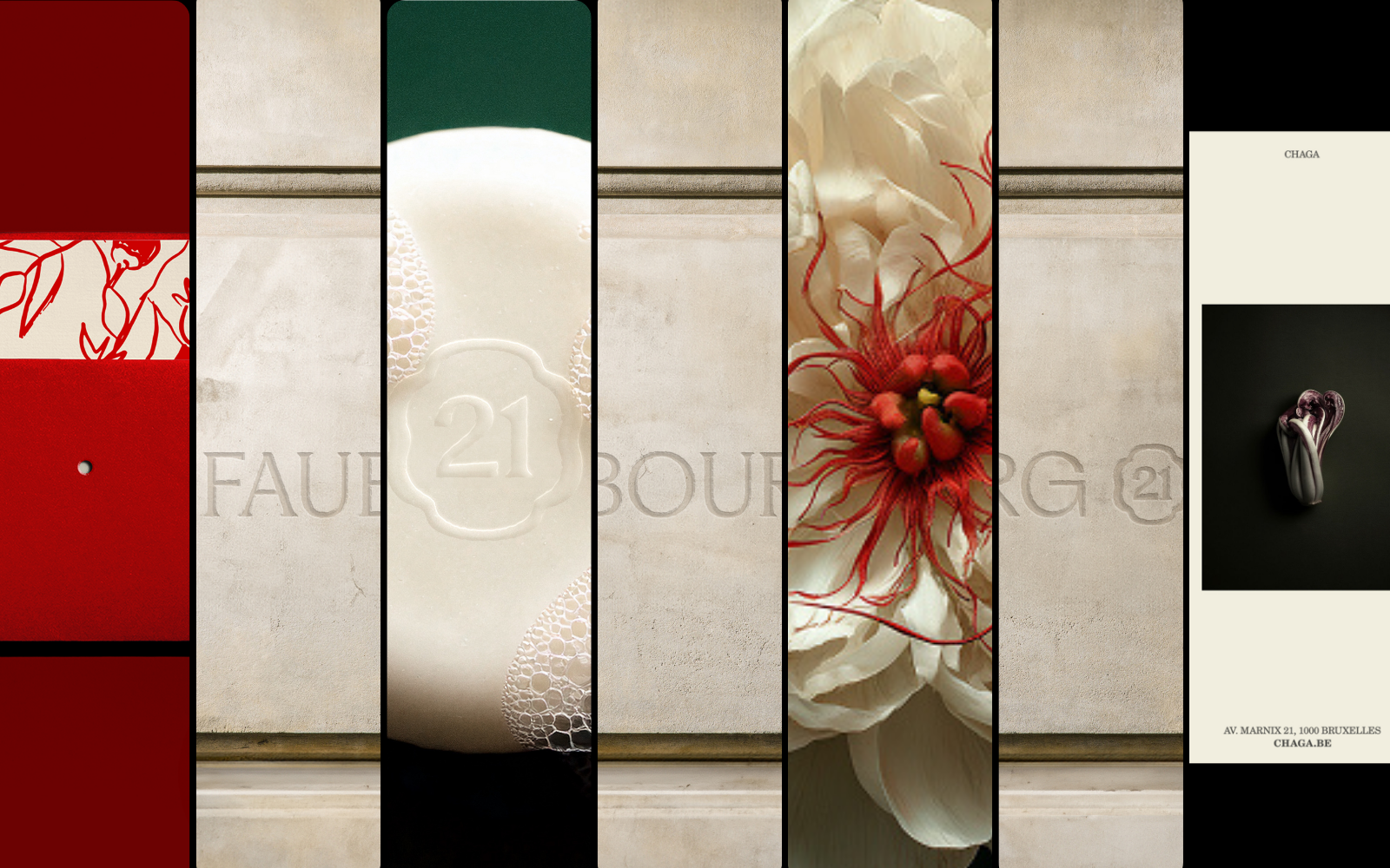 Amalgamation of images from Faubourg 21 branding