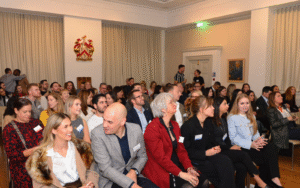 Packed audience of attendees to the NEWH UK 2025 scholarship award ceremony