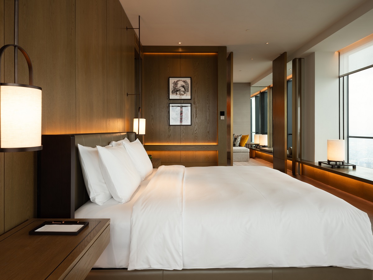guestroom in Park Hyatt with views over KL