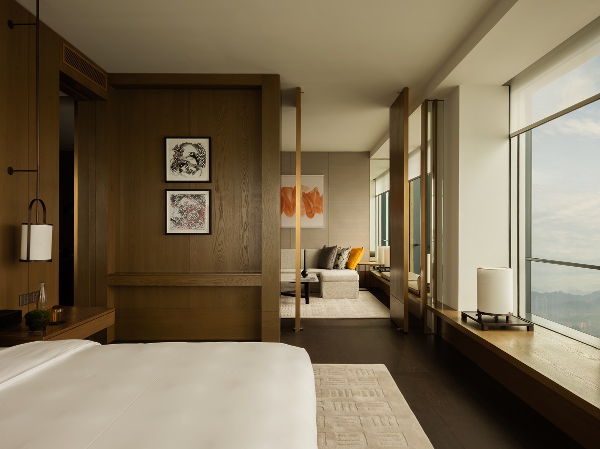 guestroom in Park Hyatt with views over KL
