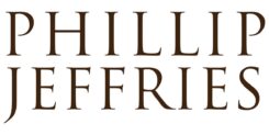 Phillip Jeffries logo, brown text on white background