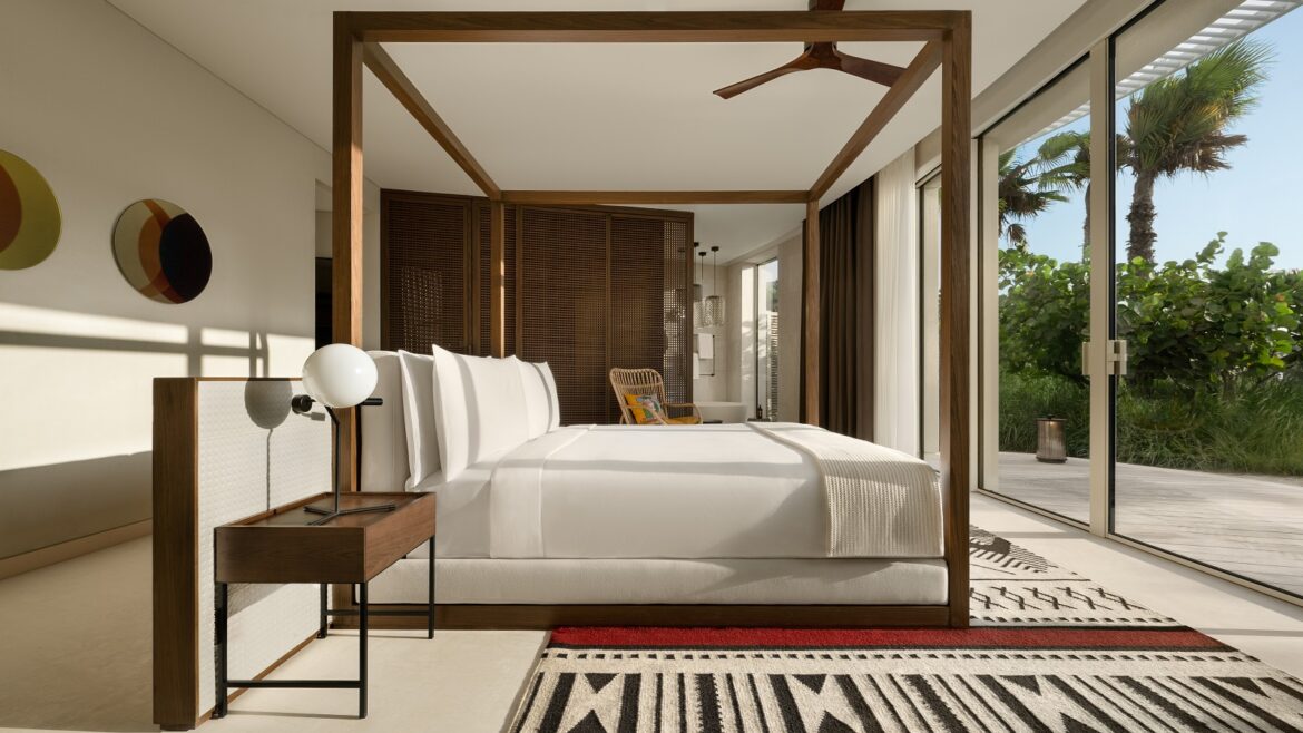 guestroom in SLS The Red Sea is set to make its spectacular debut in Saudi Arabia,