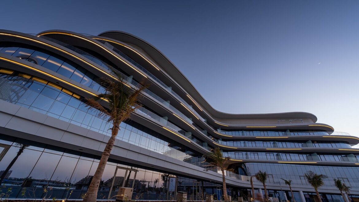curved and contemporary exterior of SO Ras AL Khaimah