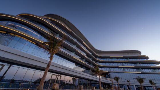curved and contemporary exterior of SO Ras AL Khaimah