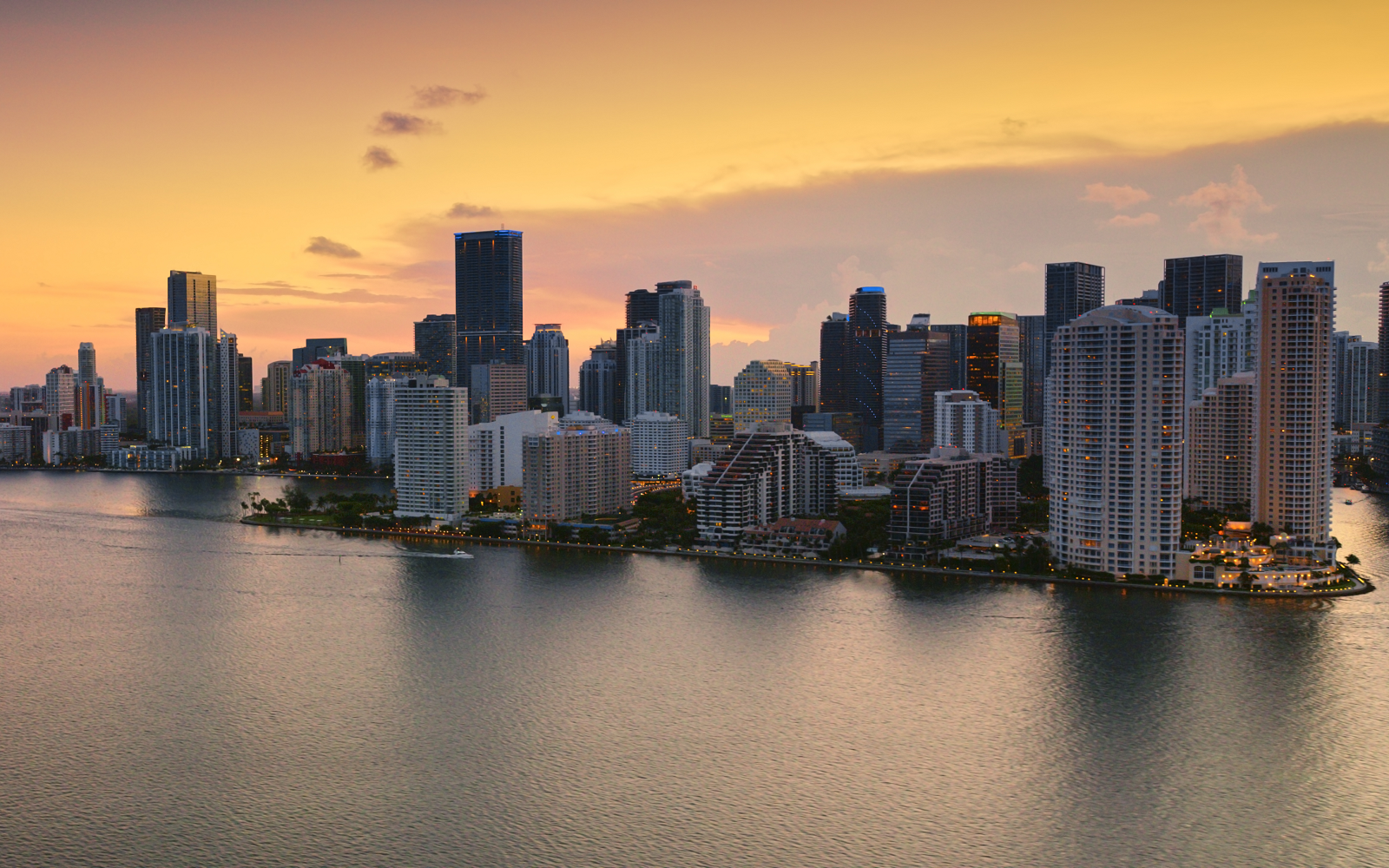 skyline view of Brickell district in Miami - location for new SIRO