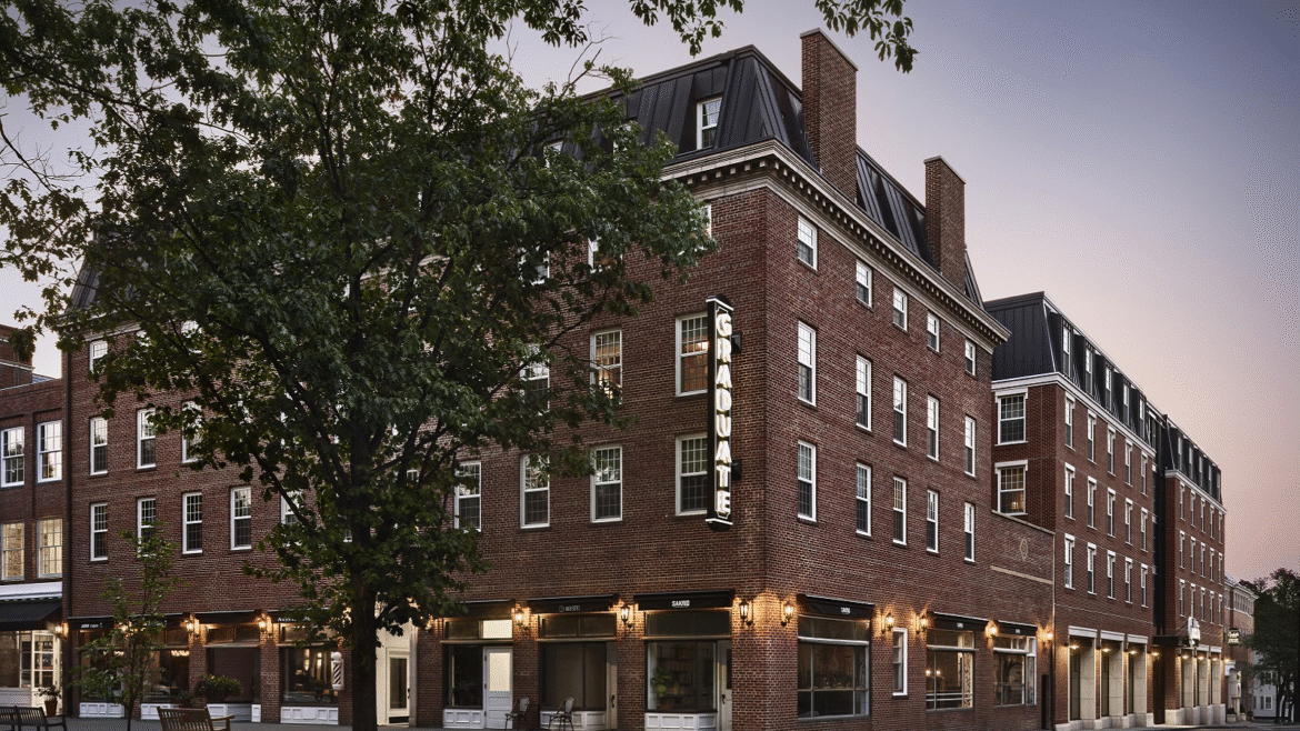 facade of Graduate by Hilton Princeton - an historic landmark reimagined by hospitality design firm Stonehill Taylor