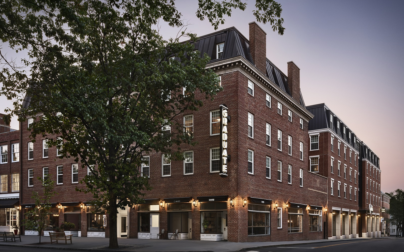facade of Graduate by Hilton Princeton - an historic landmark reimagined by hospitality design firm Stonehill Taylor