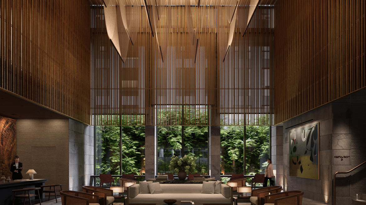 render of proposed COMO hotel in Carter Building melbourne