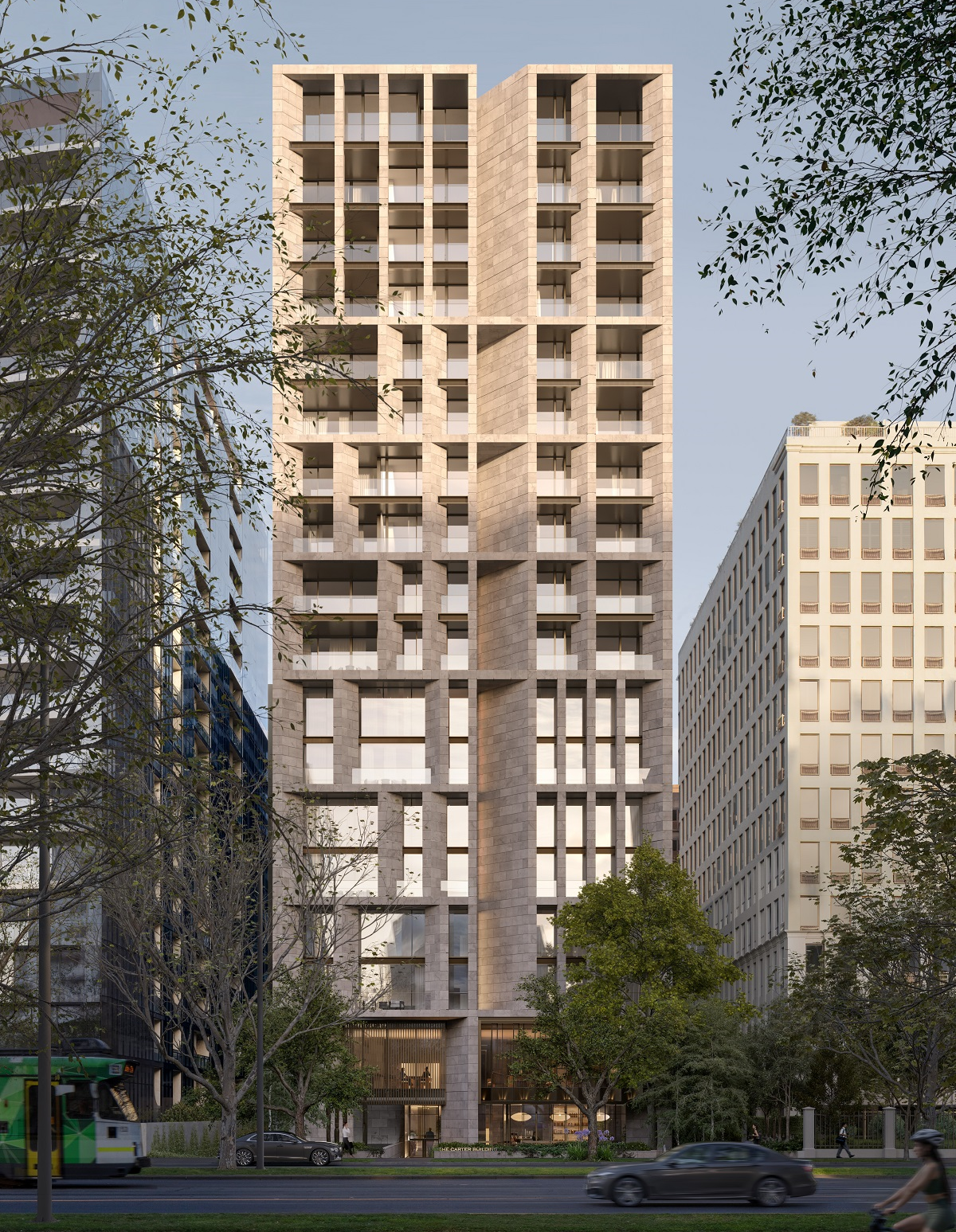 facade of The Carter House building to house new COMO Hotel in Australia