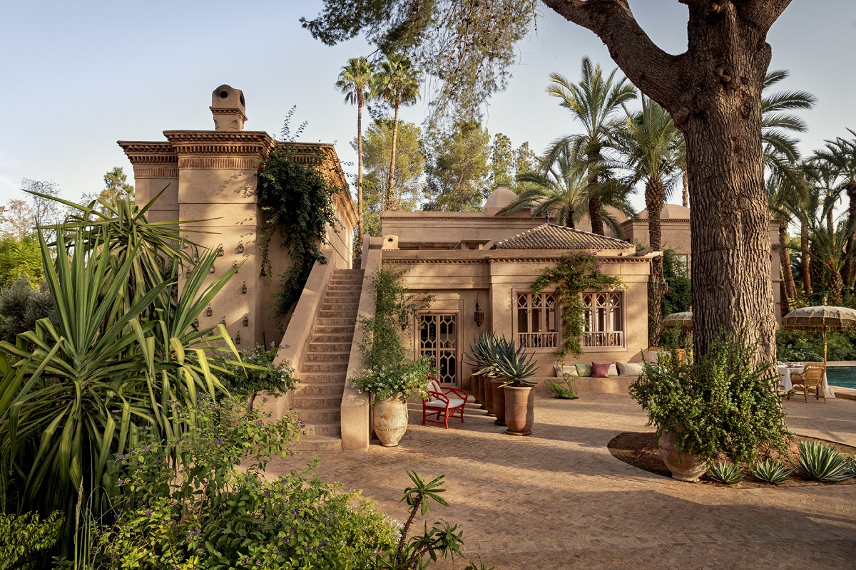 view of hotel exterior and gardens at Jnane Rumi