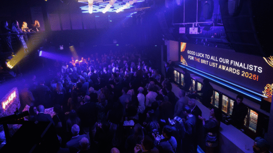 Brit List Awards 2025 103 room at Ministry of Sound with crowd