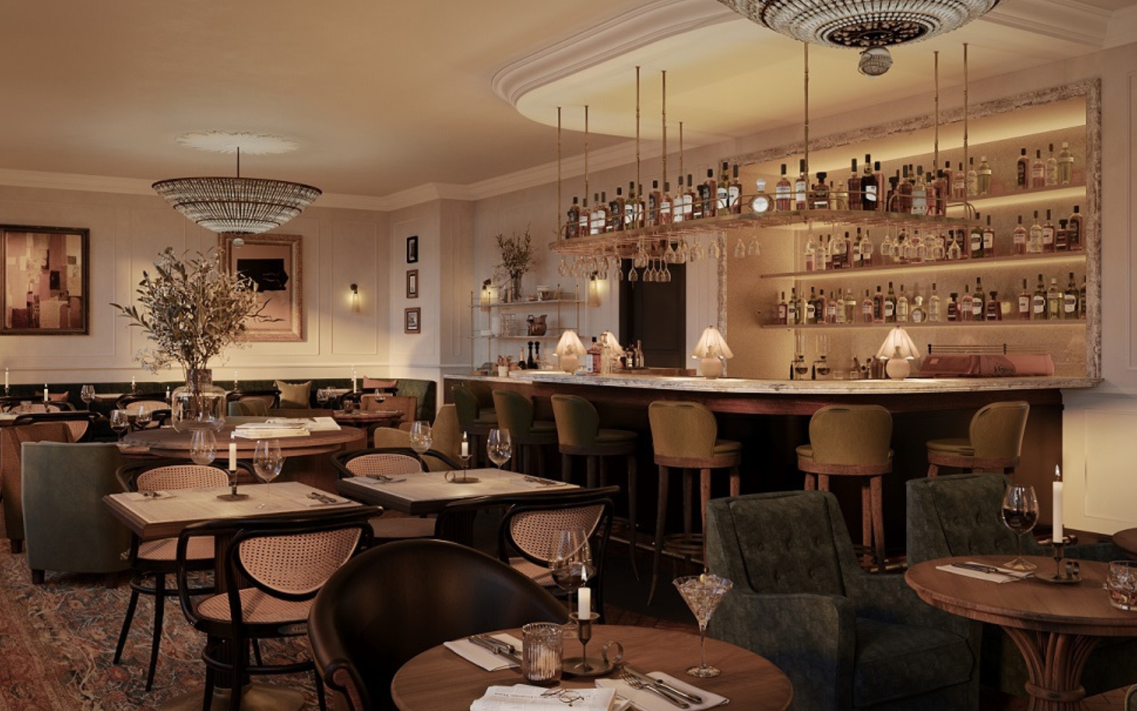 Dining room and bar at Miiro Palais Rudolf