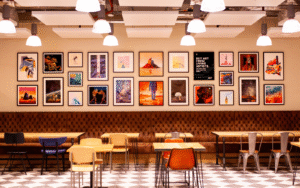 Amazon Salon with art curated by Creative Debuts