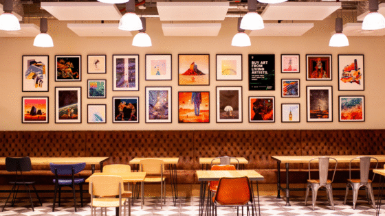 Amazon Salon with art curated by Creative Debuts