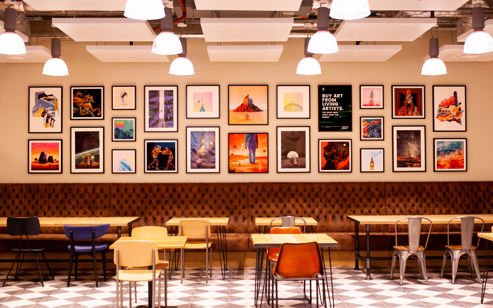 Amazon Salon with art curated by Creative Debuts