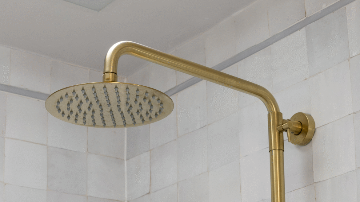 ABI Interiors brass shower head