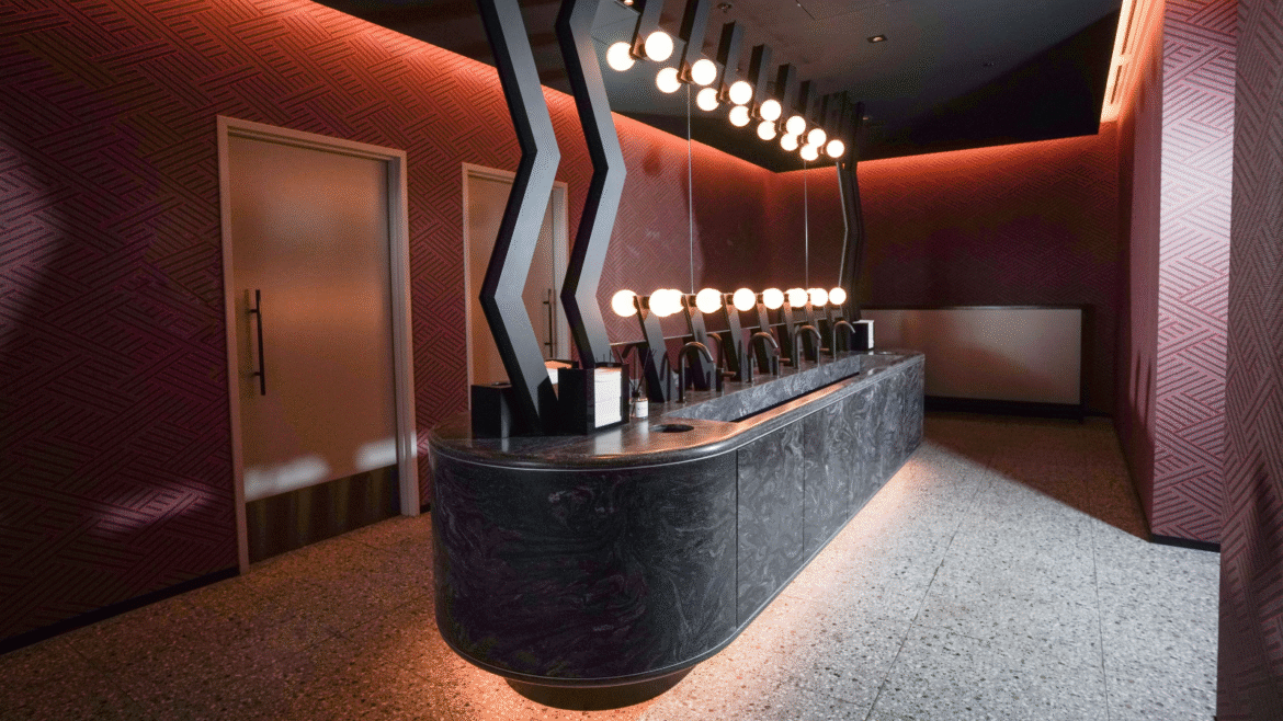 Double-sided Corian washplanes at W Sydney hotel