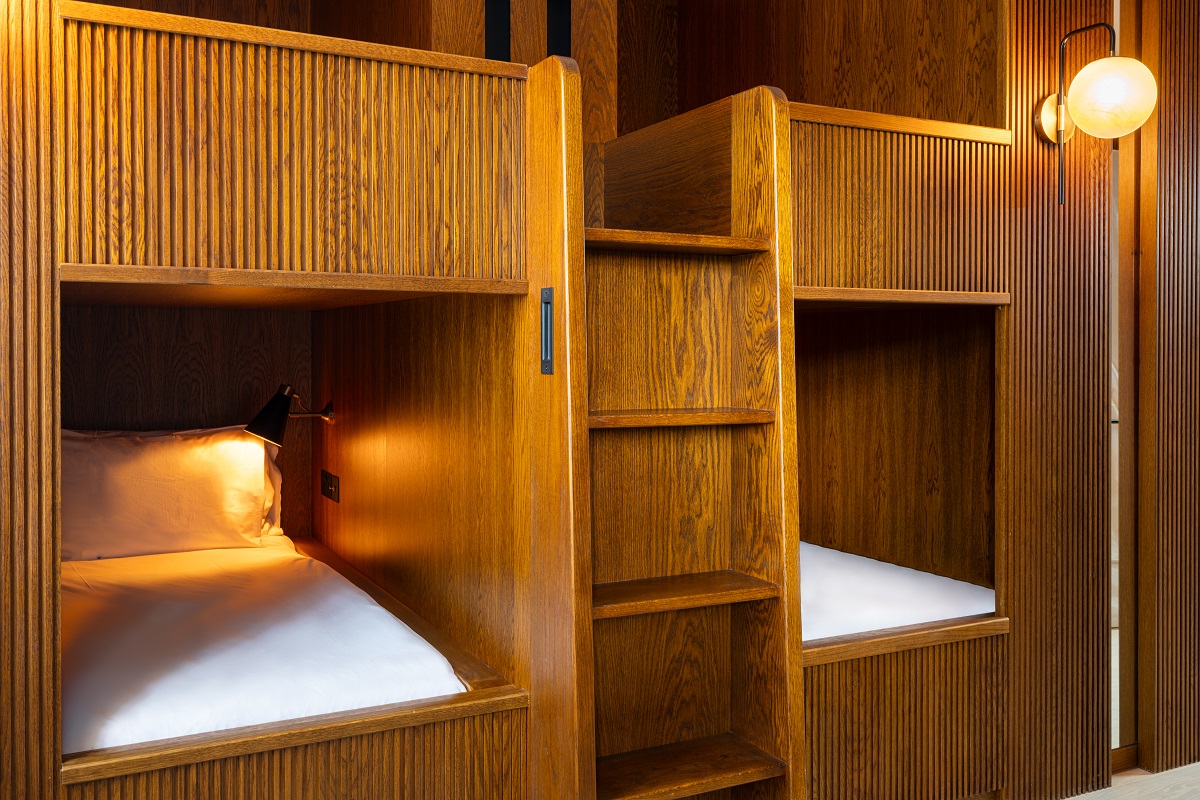 wooden bunk bed cubicles