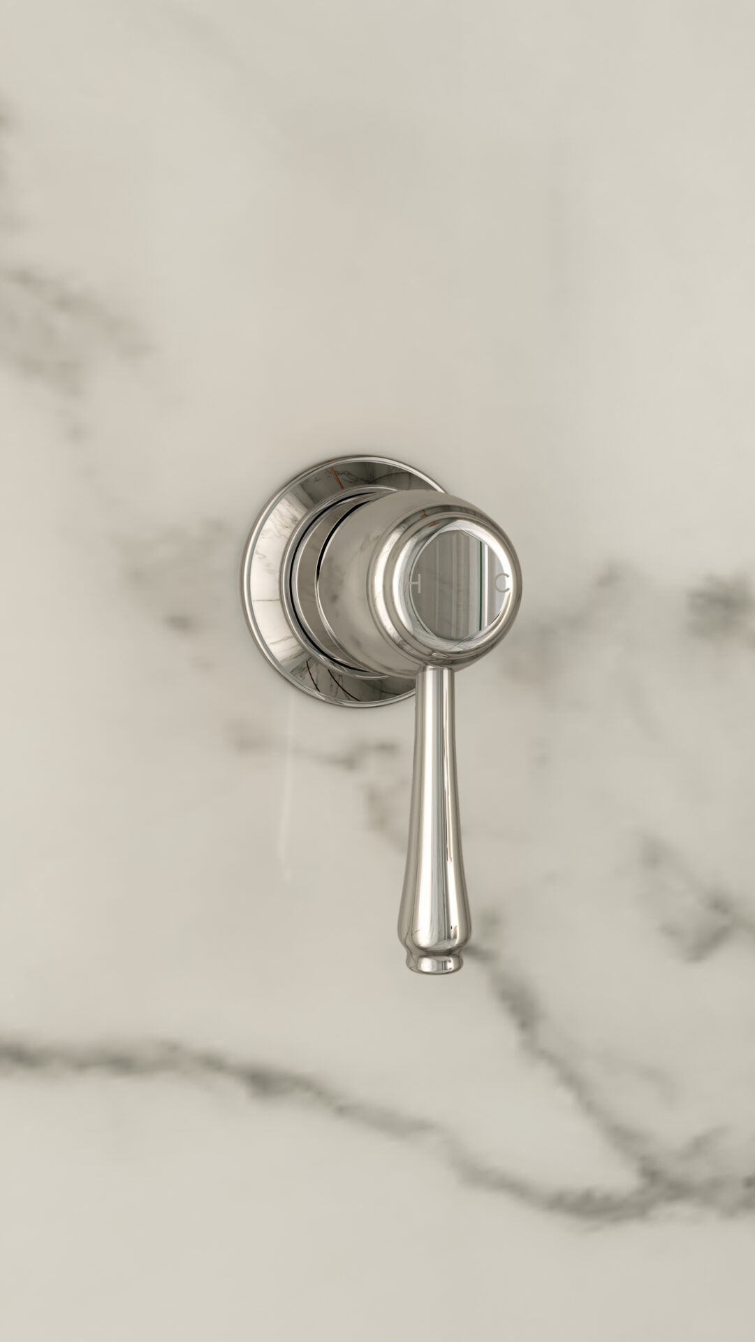 ABI Interiors Elysian Thermostatic Shower Mixer, in polished solid silver