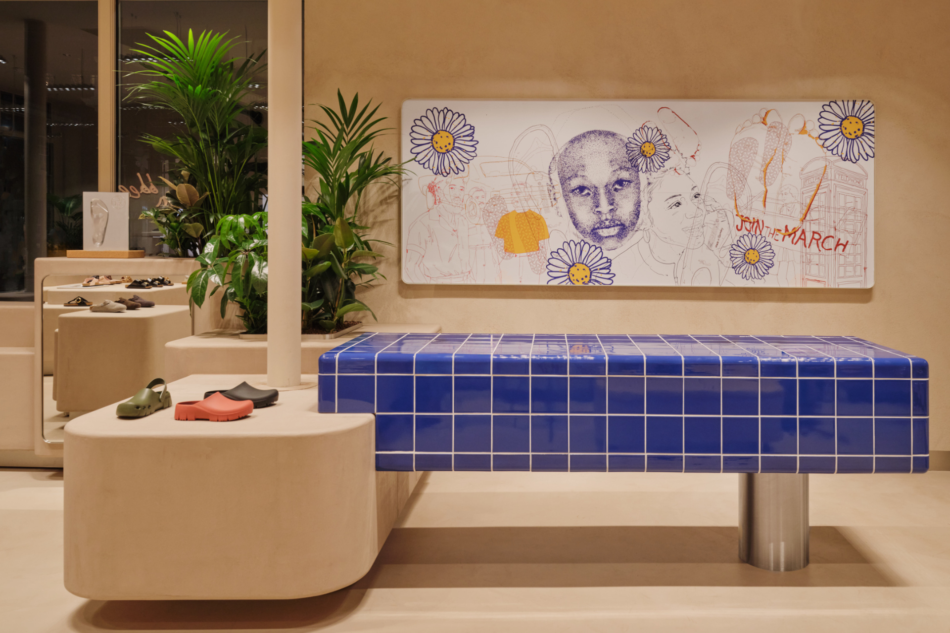 Tejumola Adenuja artwork for Birkenstock, image by Creative Debuts