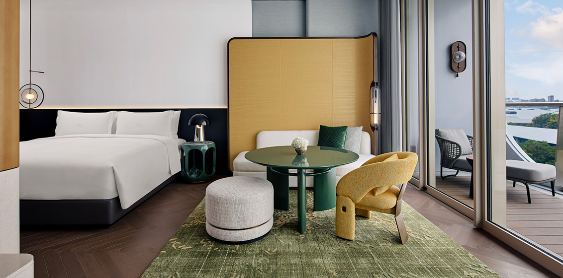King guest room at Waldorf Astoria Shanghai Qiantan