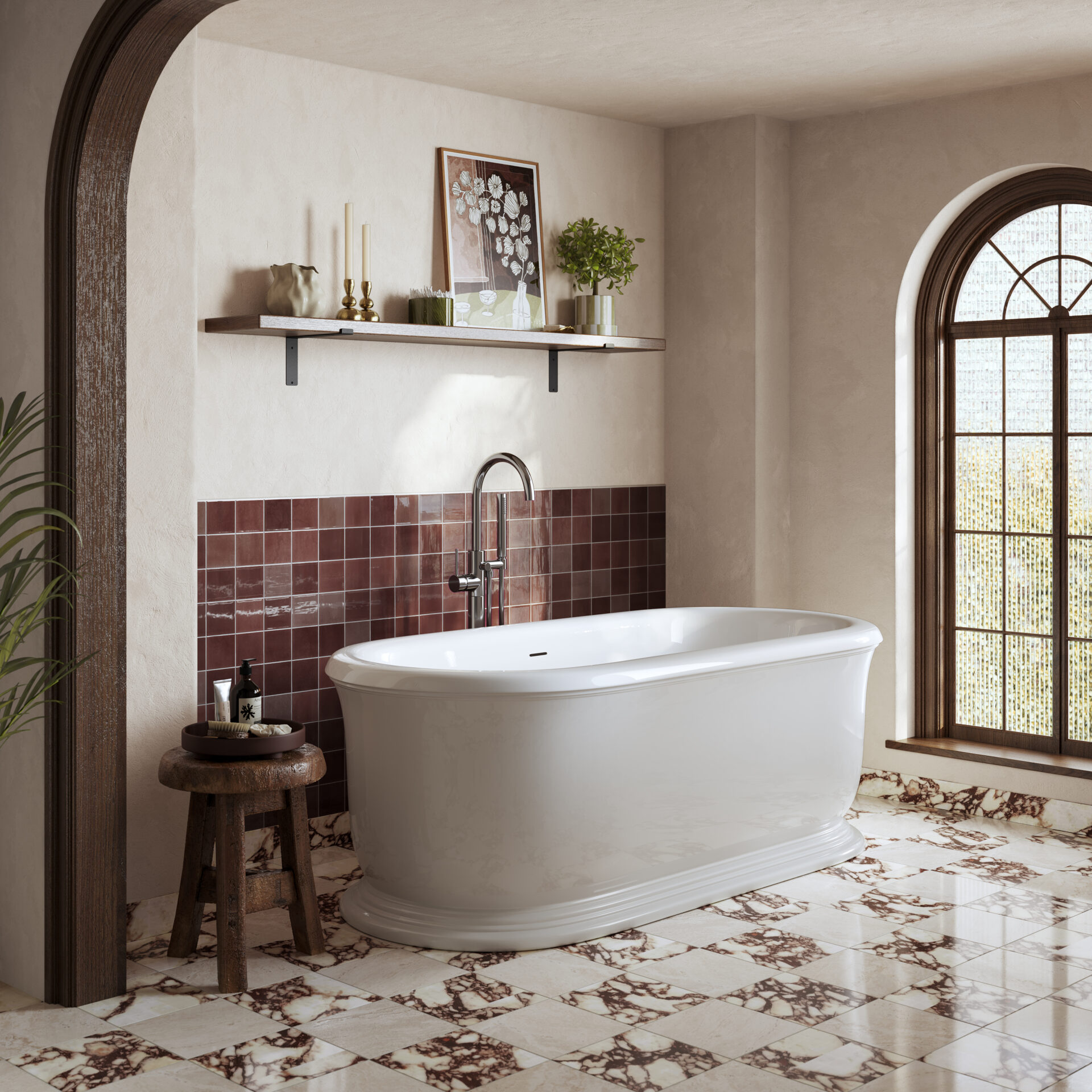 BC Designs Westmere freestanding bath in white