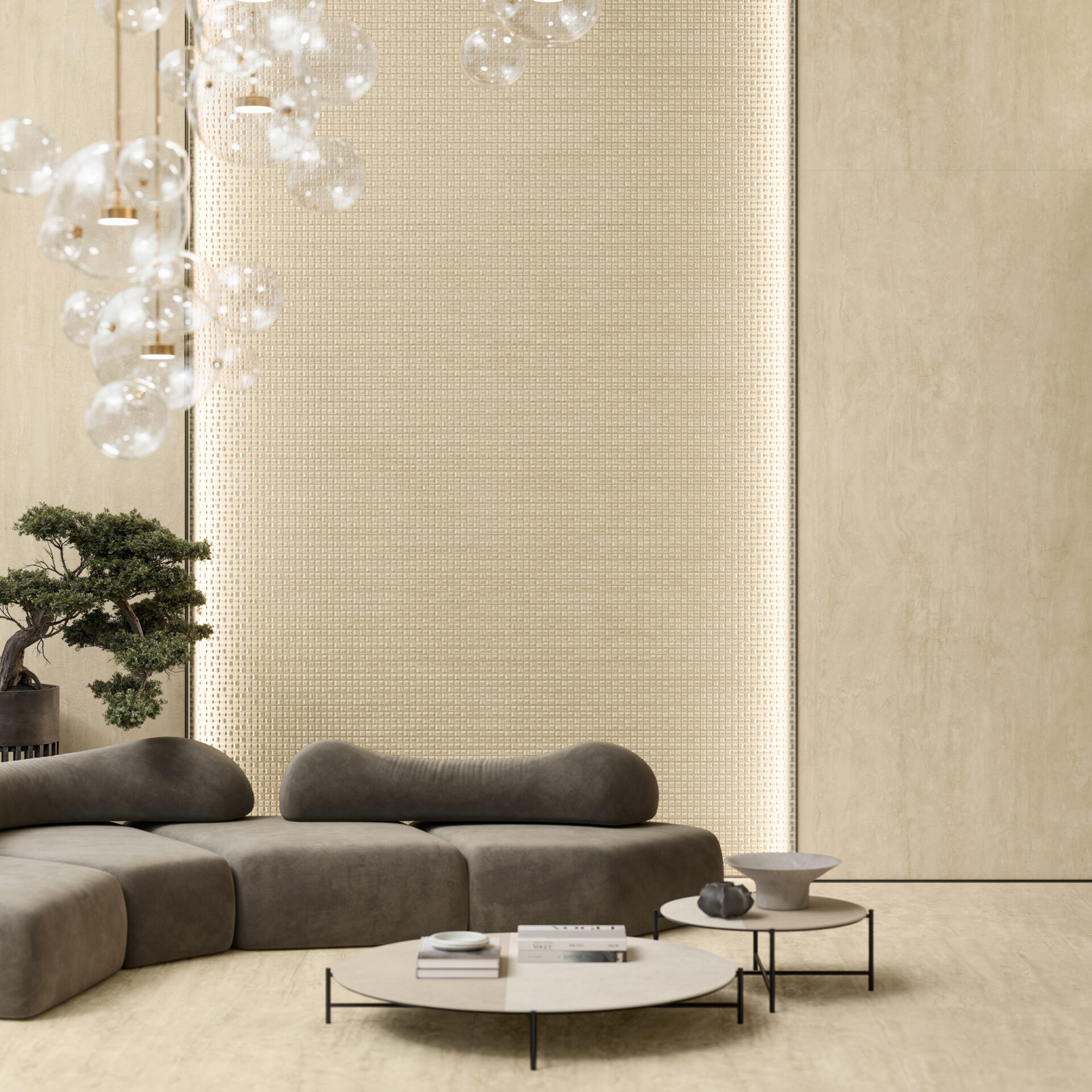 Atlas Concorde x HBA Marvel T surface 3D Mini Qube in Navona Sand