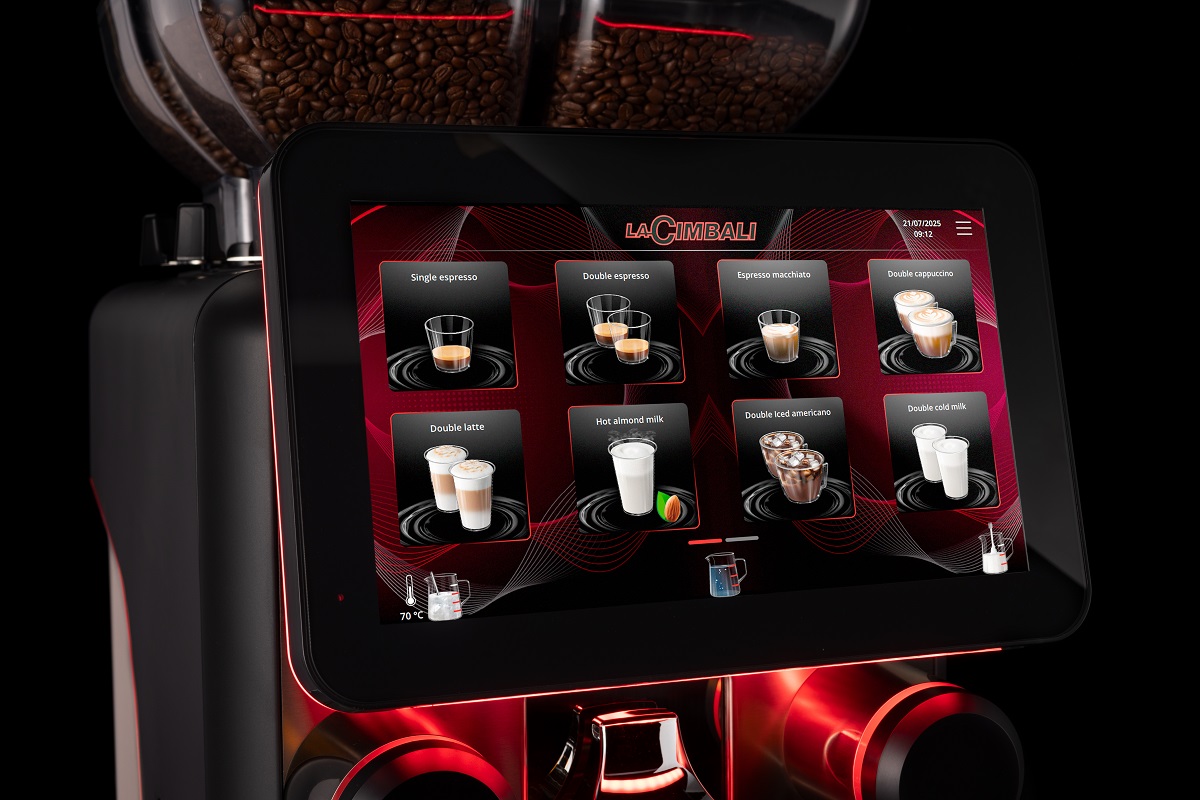 detail of new interface design for cimbali coffee machine