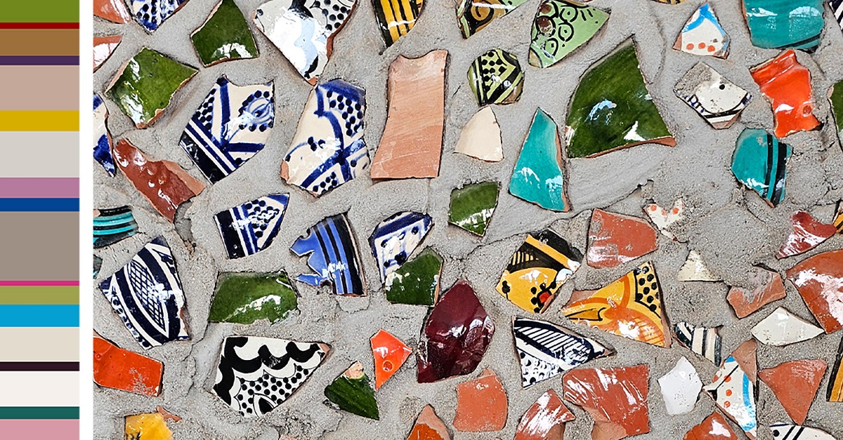 ceramic mosaic to illustrate colour palette of Expressionist trend