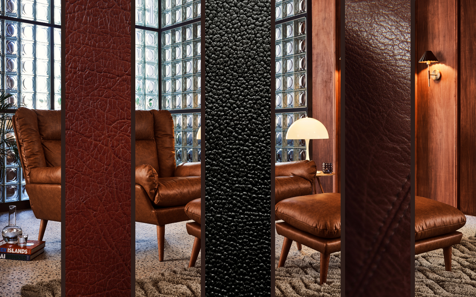 Leather chair and leather strips