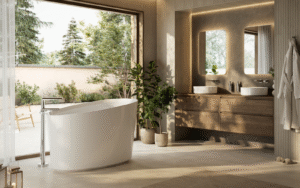 Victoria + Albert Kerid bath in bathroom