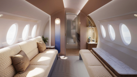 JPA Design Afterglow aircraft cabin