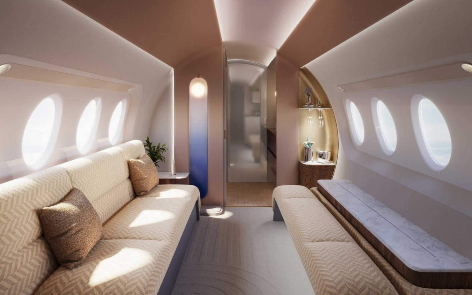 JPA Design Afterglow aircraft cabin