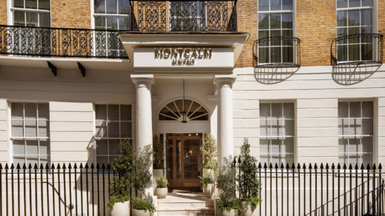 Exterior shot of Montcalm Mayfair hotel in sunlight