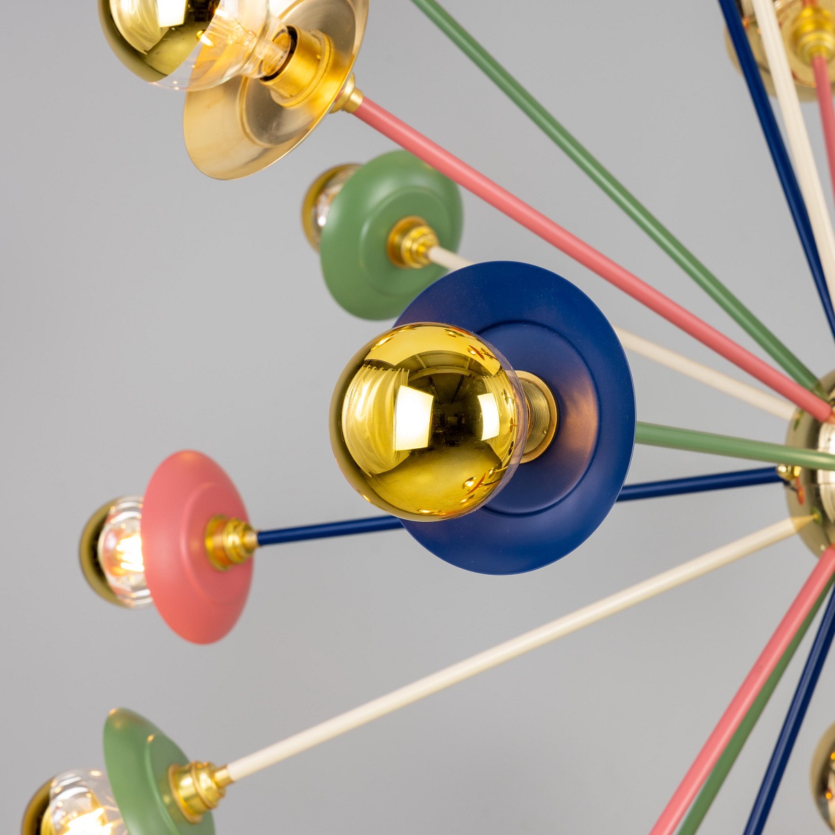 multicoloured tokyo sputnik chandelier detail