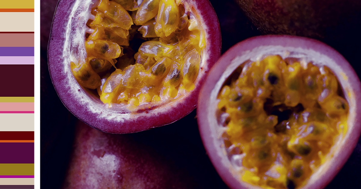 passion fruit detail as colour palette inspiration