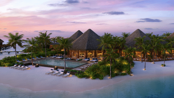 aerial view of island resort - MGallery Collection announces the signing of V Villas Maldives at Mirihi