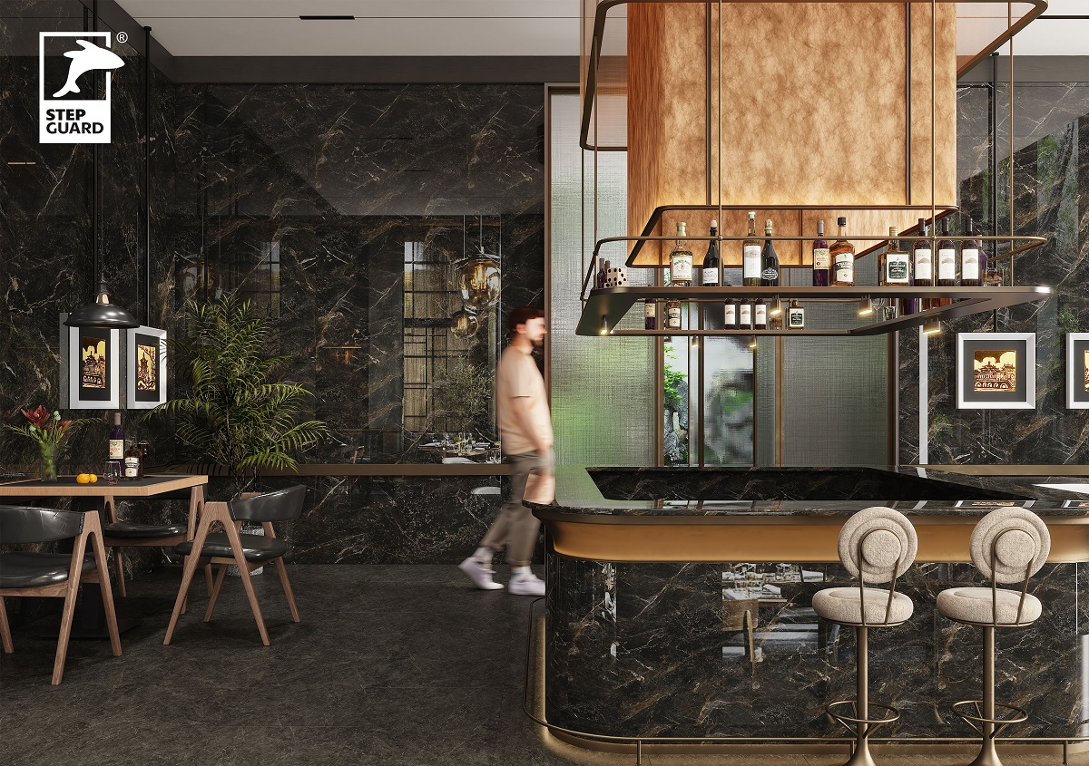 SPC wall panel hospitality dining renovation