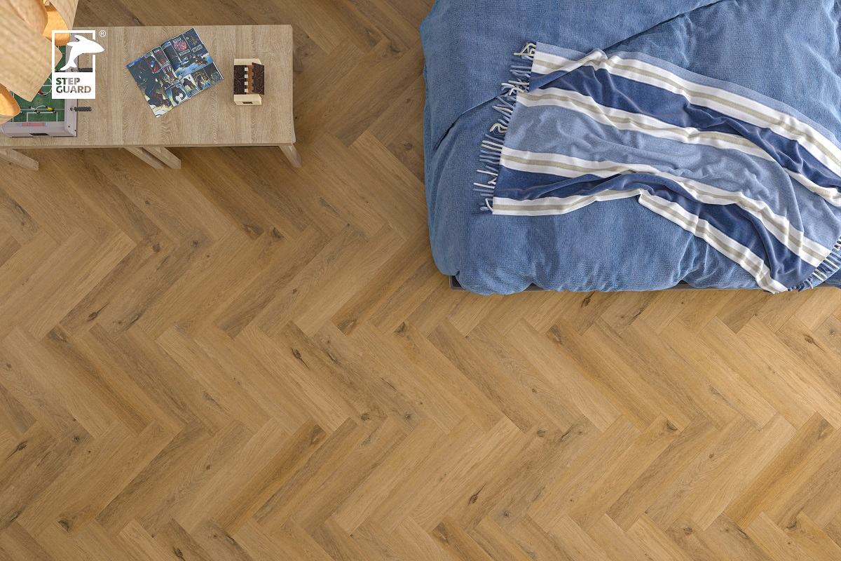 SPC flooring herringbone