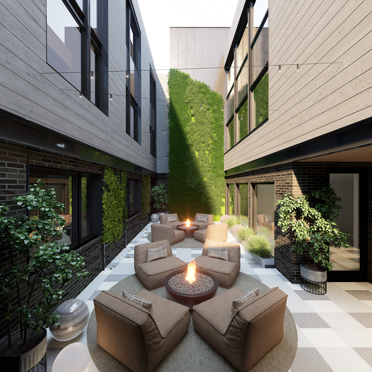 hotel courtyard in White elephant Aspen