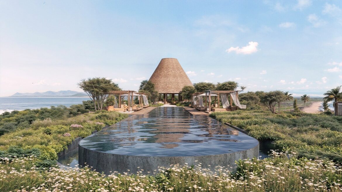 swimming pool surrounded by natural foliage at Six Senses Xala